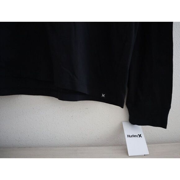 Hurley 3HL1640487 Juniors' Sz L Caviar Black Max Boyfriend Long Sleeve T-Shirt - Picture 6 of 9